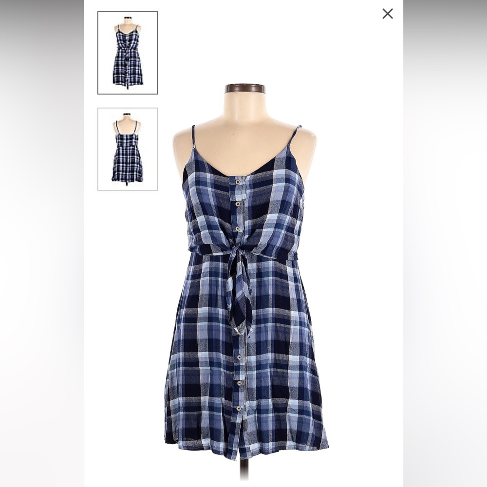 Universal Thread Blue Plaid Midi Dress  Size XS